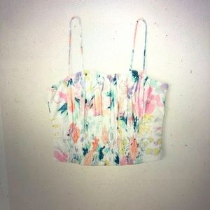 XS Abercrombie Pride Poplin Ruched Set Top